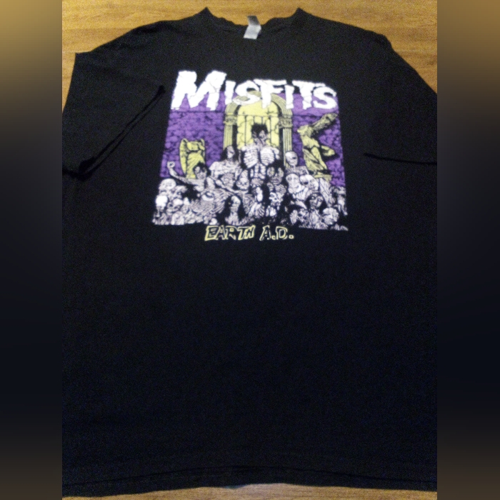 Misfits Earth A.D. Punk/Horror Metal Black Xl T-Shirt